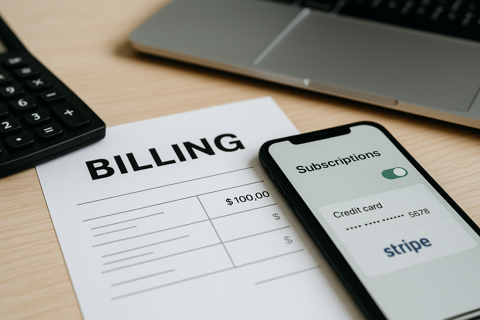 Billing platform dashboard illustration